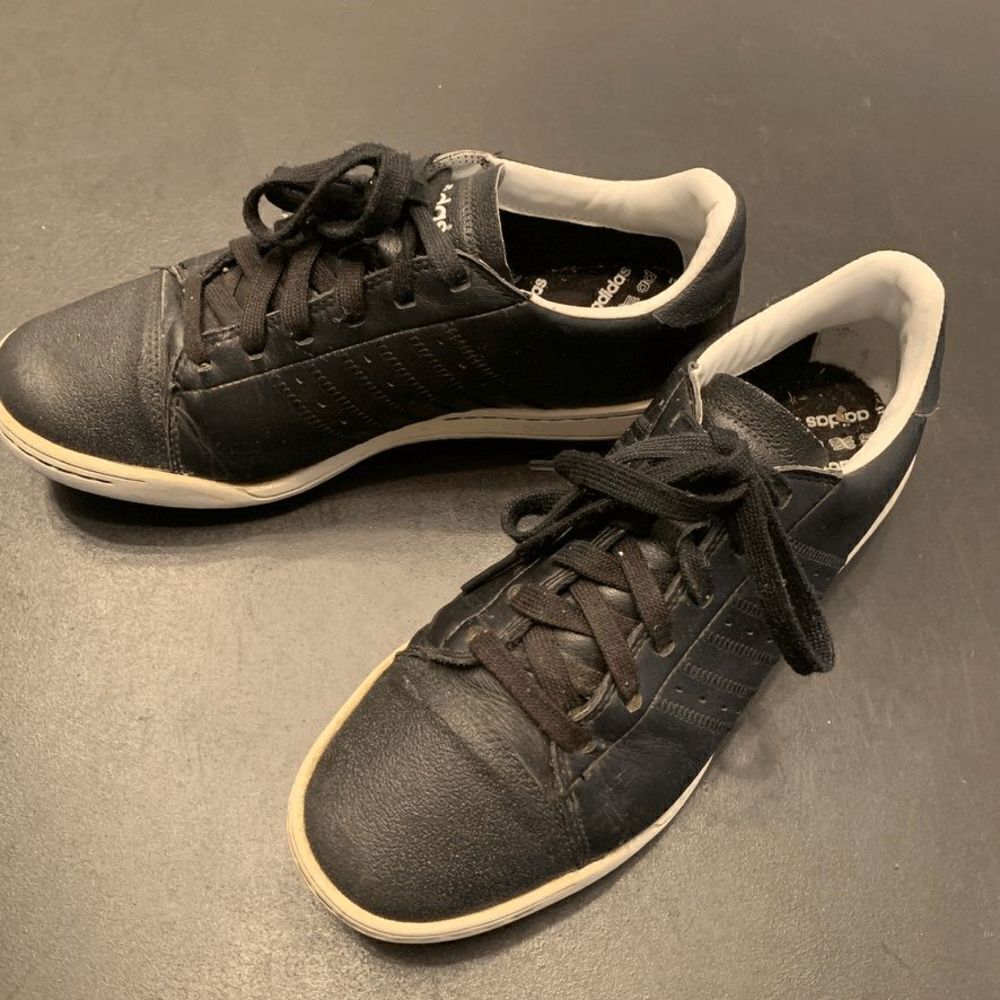 Adidas Men's Leather Lace Up Low Profile Golf Sneaker Shoes Black Size 8
